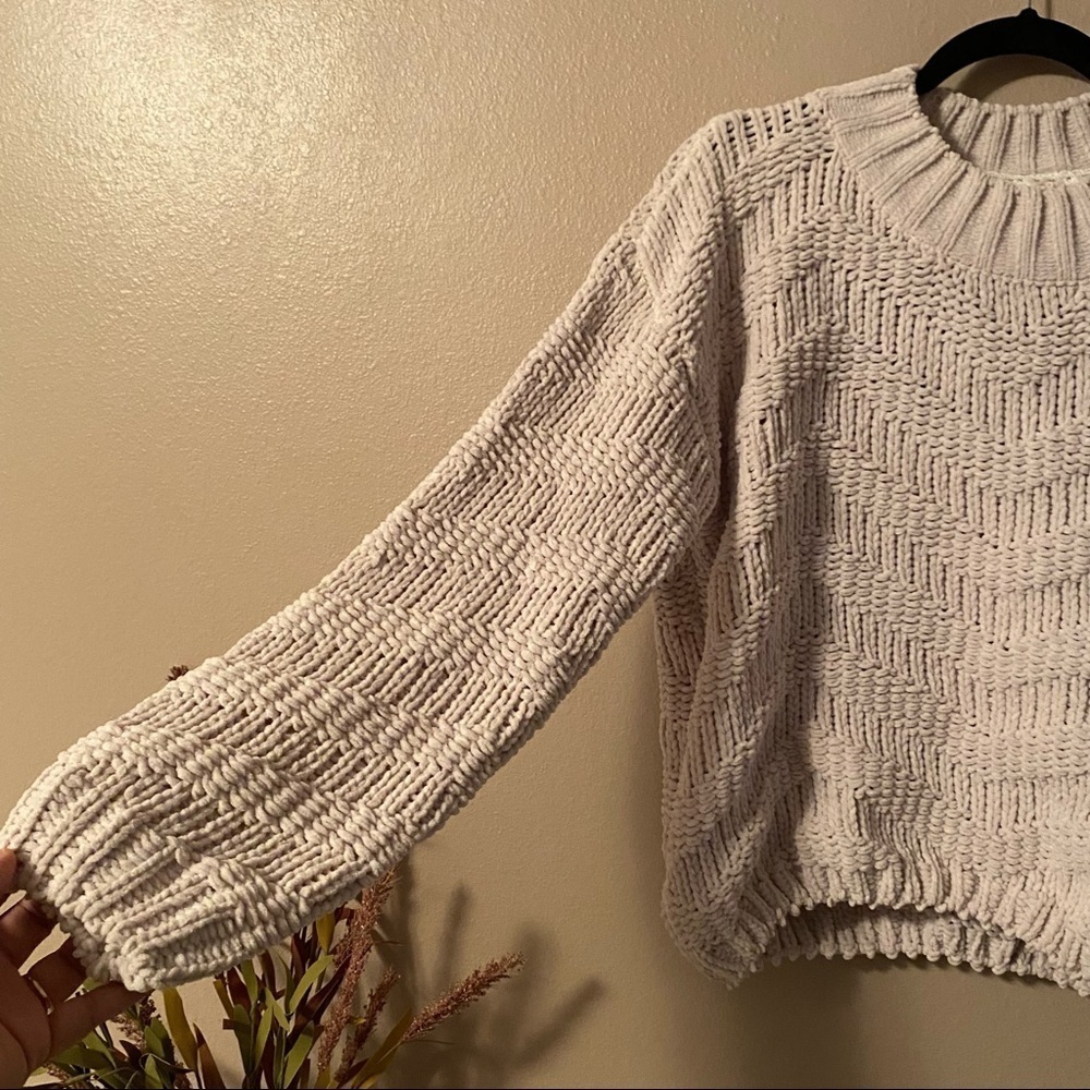 POL Cream Chevron knit Sweater small - Picture 5 of 12